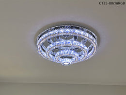 LED Crystal Ceiling Light C135-RGB-80cm - Galaxy Lighting NZ