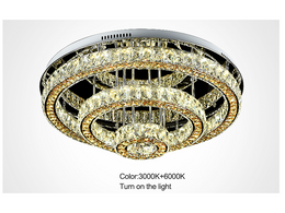LED Crystal Ceiling Light C135-Gold-60cm - Galaxy Lighting NZ