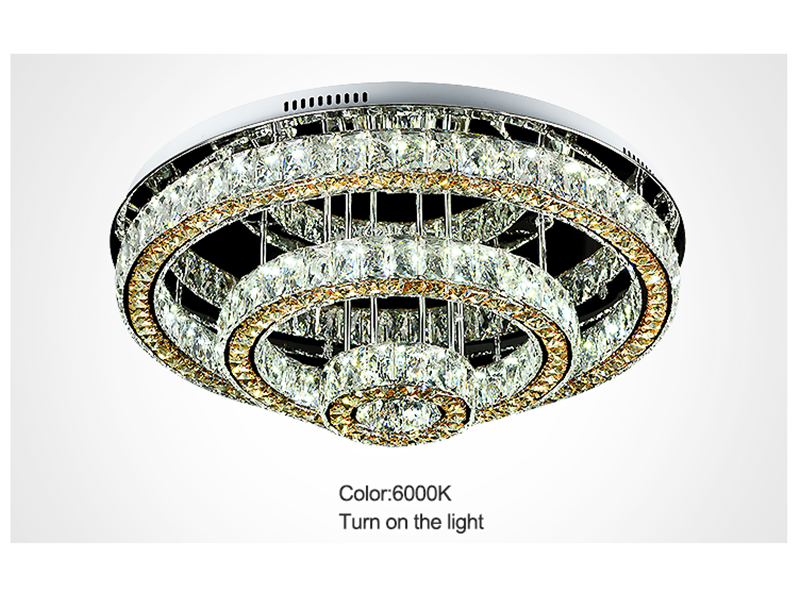LED Crystal Ceiling Light C135-RGB-80cm - Galaxy Lighting NZ
