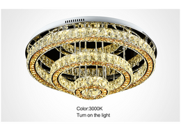 LED Crystal Ceiling Light C135-Gold-60cm - Galaxy Lighting NZ