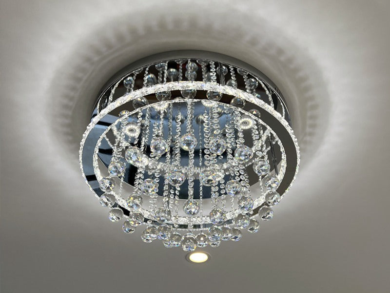 LED Color Change Crystal Ceiling Light C137-60cm - Galaxy Lighting NZ