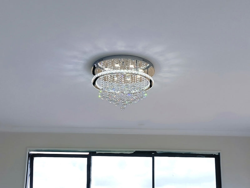 LED Color Change Crystal Ceiling Light C137-60cm - Galaxy Lighting NZ