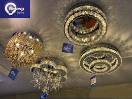 LED Color Change Crystal Ceiling Light C148-50cm - Galaxy Lighting NZ