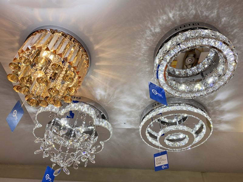 LED Color Change Crystal Ceiling Light C148-50cm - Galaxy Lighting NZ