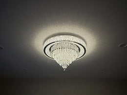 LED Color Change Crystal Ceiling Light With Remote Control C145-800 - Galaxy Lighting NZ