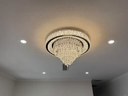 LED Color Change Crystal Ceiling Light With Remote Control C145-800 - Galaxy Lighting NZ