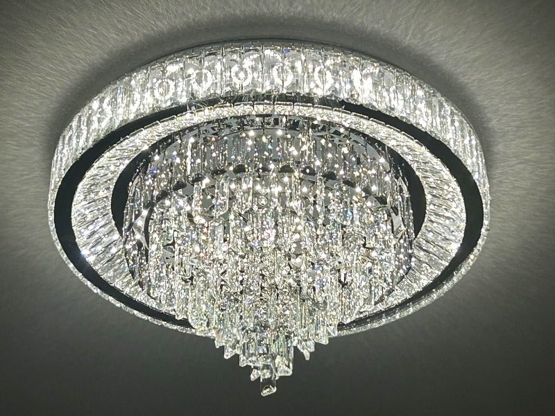 LED Color Change Crystal Ceiling Light With Remote Control C145-800 - Galaxy Lighting NZ