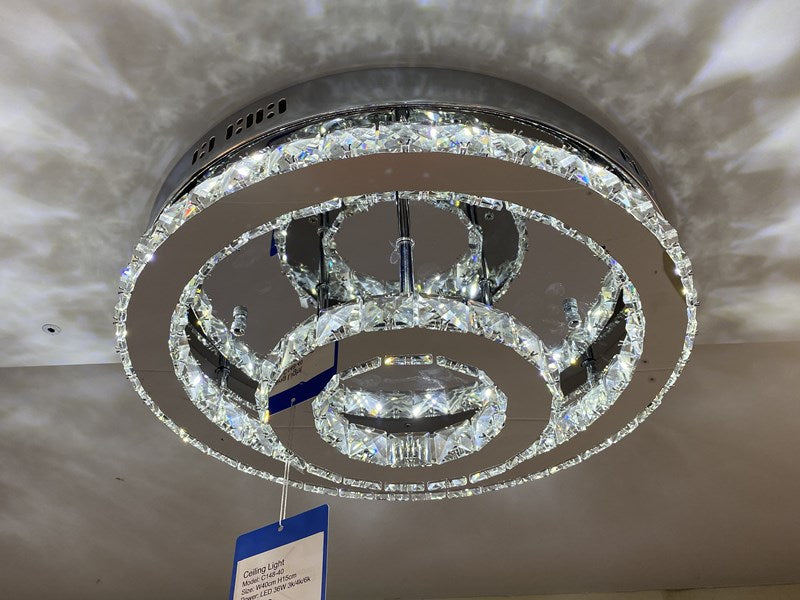 LED Color Change Crystal Ceiling Light C148-50cm - Galaxy Lighting NZ