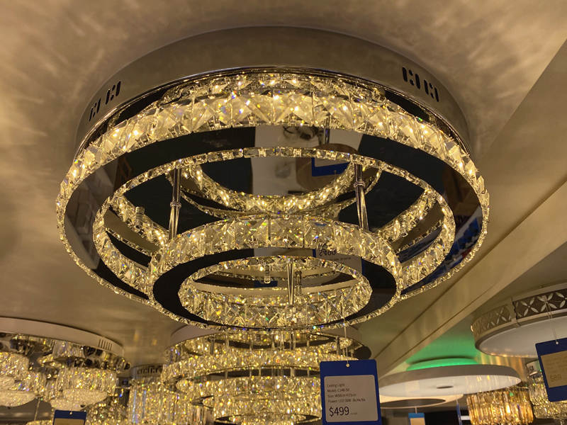 LED Color Change Crystal Ceiling Light C148-50cm - Galaxy Lighting NZ