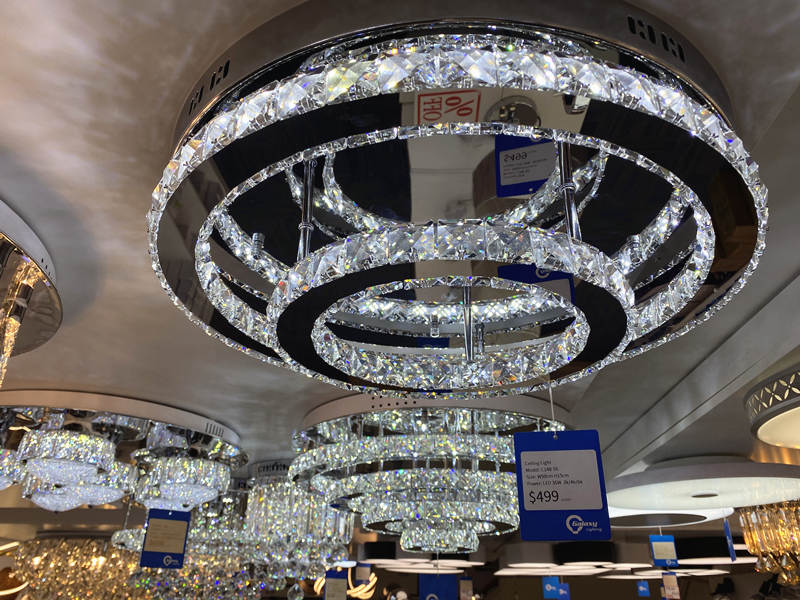 LED Color Change Crystal Ceiling Light C148-50cm - Galaxy Lighting NZ