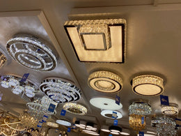 LED Color Change Crystal Ceiling Light C148-50cm - Galaxy Lighting NZ