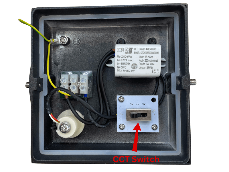 Black LED Outdoor Light A212-B-CCT 3000k/4000k/6000k - Galaxy Lighting NZ