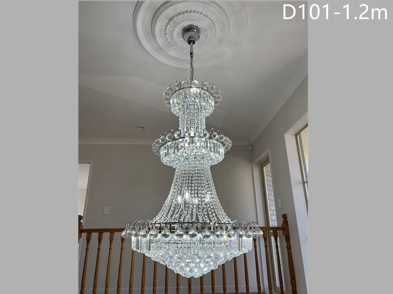 Crystal Chandelier D101-1.2M ，Three Sizes - Galaxy Lighting NZ