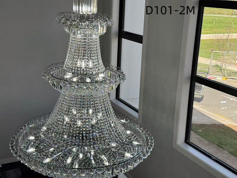 Crystal Chandelier D101-2M，Three Sizes - Galaxy Lighting NZ