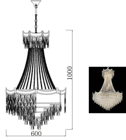 Luxury Crystal Chandelier D109-90cm - Galaxy Lighting NZ