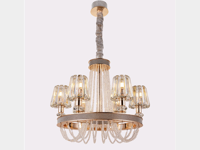 Luxury Crystal Pendant Light D116-60cm(DEMO) - Galaxy Lighting NZ