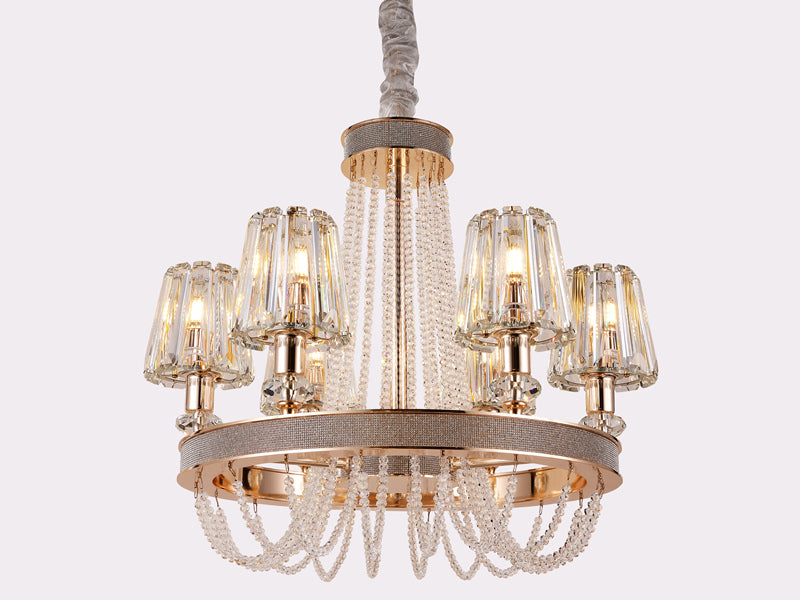 Luxury Crystal Pendant Light D116-60cm(DEMO) - Galaxy Lighting NZ