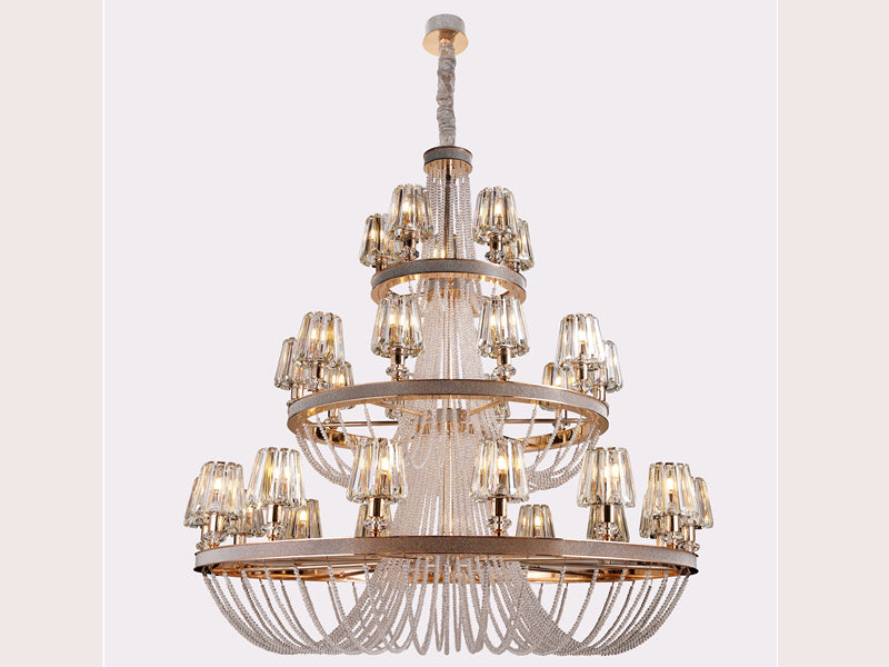 Luxury Crystal Pendant Light D116-60cm(DEMO) - Galaxy Lighting NZ