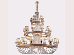 Luxury Crystal Chandelier Drop Light D116-1.3m - Galaxy Lighting NZ