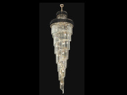 Black and Gold Luxury Crystal Chandelier Drop Light D119-2.8M - Galaxy Lighting NZ