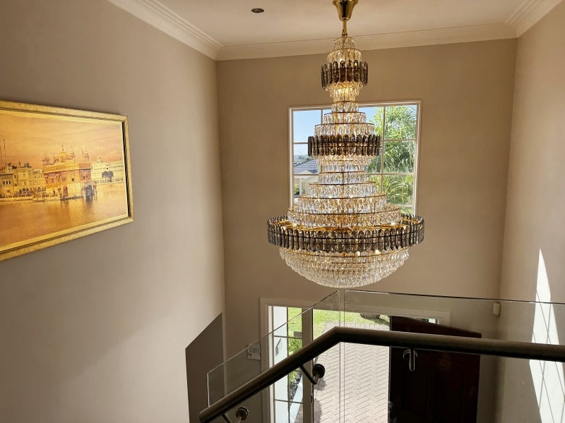 Luxury Crystal Chandelier Drop Light D120-D1.2M - Galaxy Lighting NZ