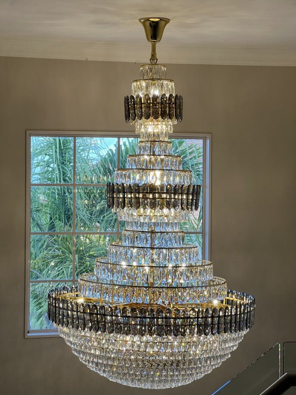 Luxury Crystal Chandelier Drop Light D120-D1.2M - Galaxy Lighting NZ