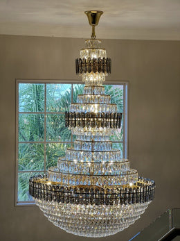 Luxury Crystal Chandelier Drop Light D120-D1.2M - Galaxy Lighting NZ