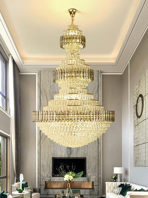 Luxury Crystal Chandelier Drop Light D120-D1.2M - Galaxy Lighting NZ