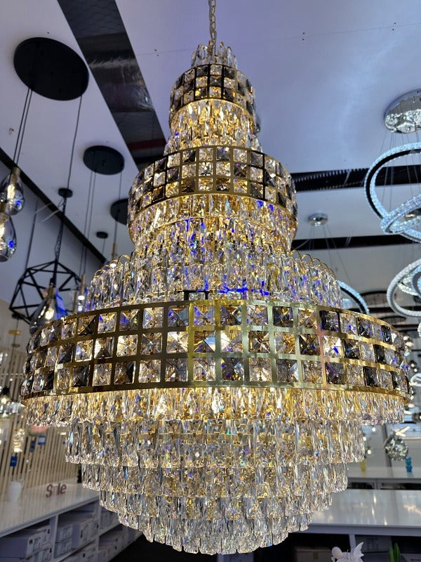 Crystal Chandelier Drop Light D121-D800 - Galaxy Lighting NZ