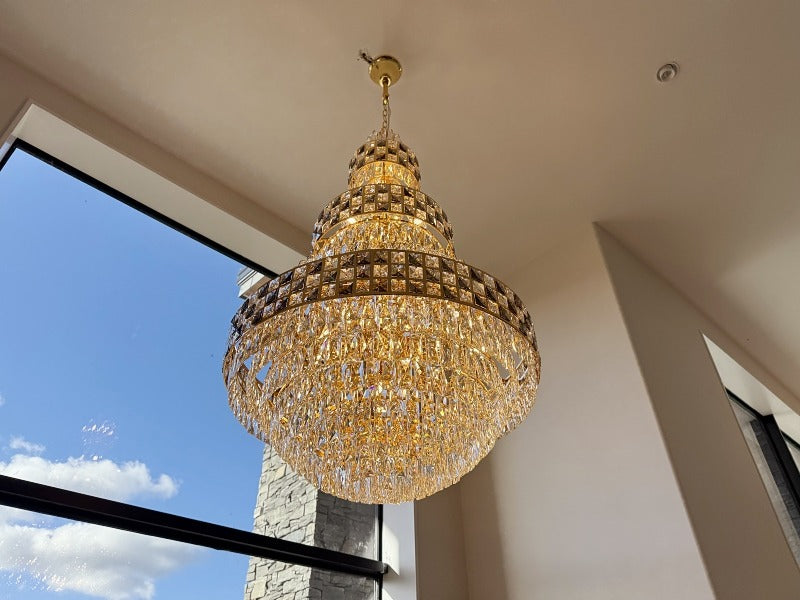 Crystal Chandelier Drop Light D121-D800 - Galaxy Lighting NZ