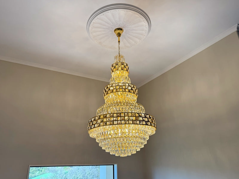 Crystal Chandelier Drop Light D121-D800 - Galaxy Lighting NZ