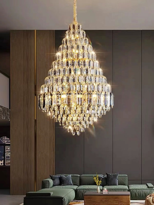 Crystal Chandelier D129-D1000 - Galaxy Lighting NZ