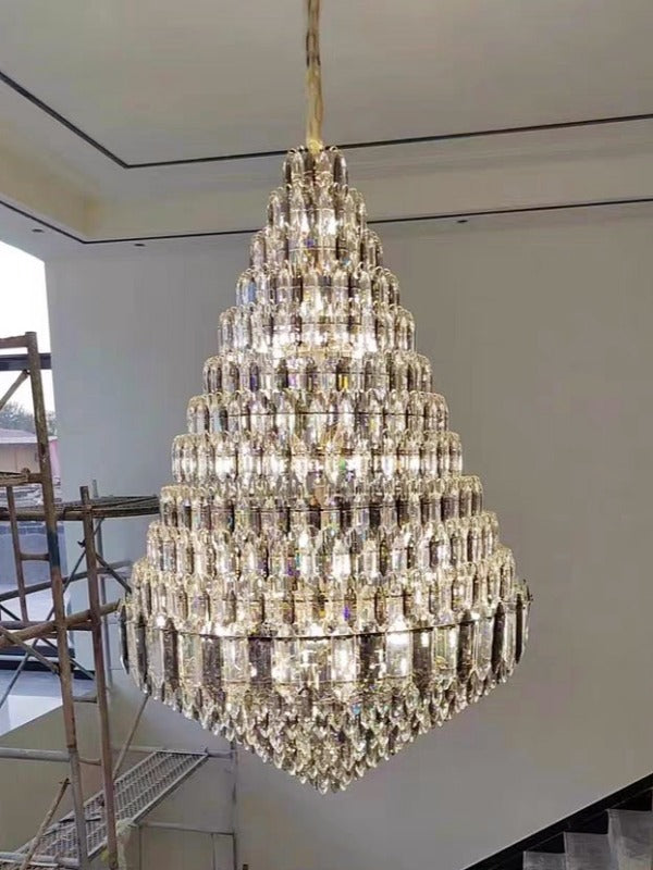 Crystal Chandelier D129-D1000 - Galaxy Lighting NZ