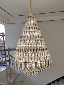 Crystal Chandelier D129-D1000 - Galaxy Lighting NZ