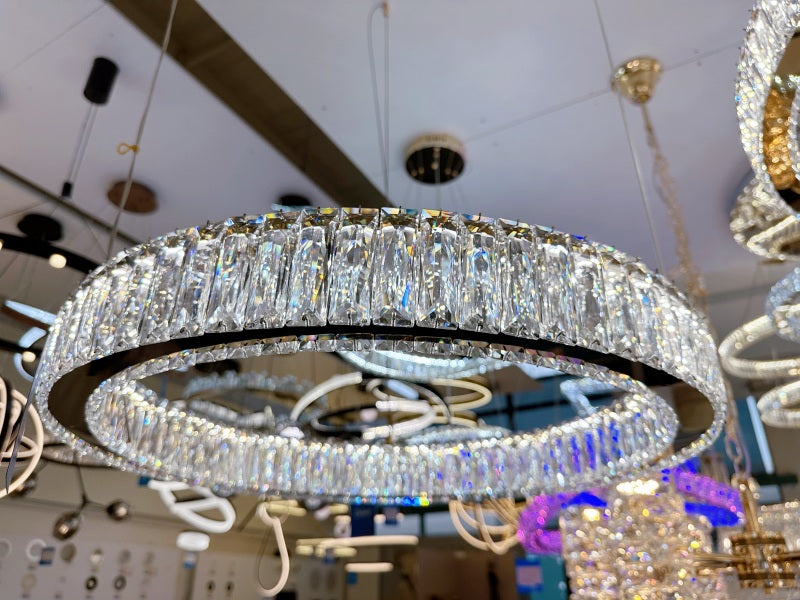 LED Crystal Pendant Light D133-3Rings(DEMO) - Galaxy Lighting NZ