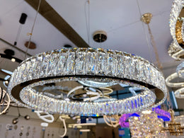 LED Crystal Pendant Light D133-3Rings(DEMO) - Galaxy Lighting NZ