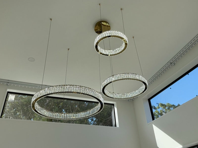 LED Crystal Pendant Light D133-3Rings(DEMO)
