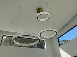 LED Crystal Pendant Light D133-3Rings(DEMO)