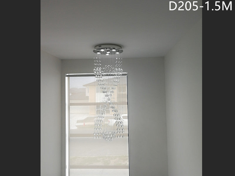 Crystal Drop Light D205-1.5m - Galaxy Lighting NZ