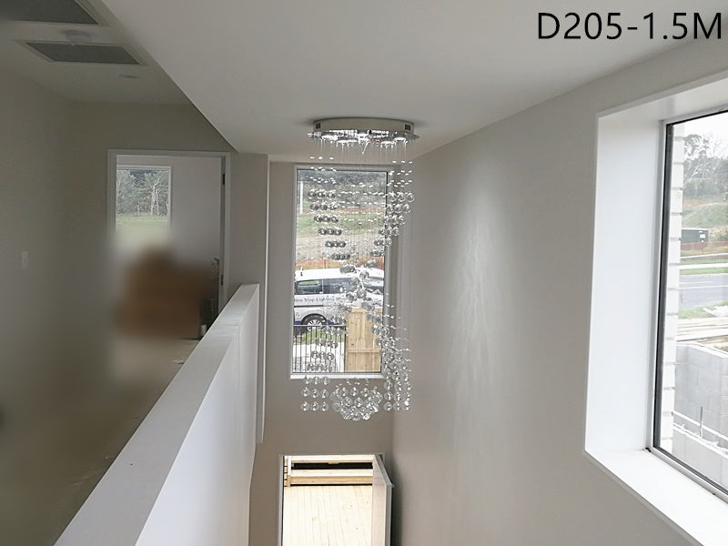 Crystal Drop Light D205-1.5m - Galaxy Lighting NZ