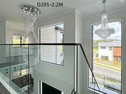 Crystal Drop Light D205-1.5m - Galaxy Lighting NZ