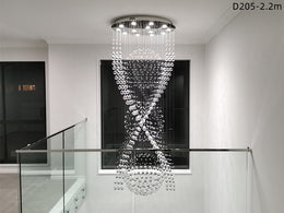 Crystal Drop Light D205-1.5m - Galaxy Lighting NZ