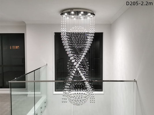 Crystal Drop Light D205-1.5m - Galaxy Lighting NZ