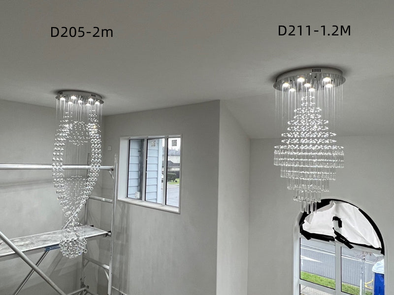 Crystal Drop Light D205-1.5m - Galaxy Lighting NZ