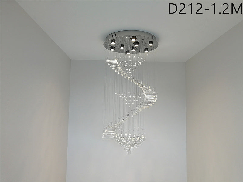 Crystal Drop Light D212-1.2m/2m/2.2m，Three Sizes - Galaxy Lighting NZ