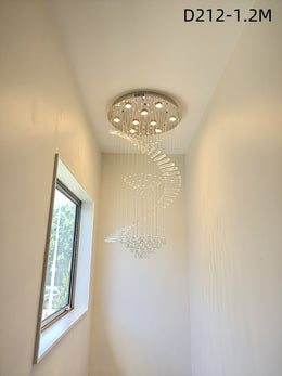 Crystal Drop Light D212-1.2m/2m/2.2m，Three Sizes - Galaxy Lighting NZ