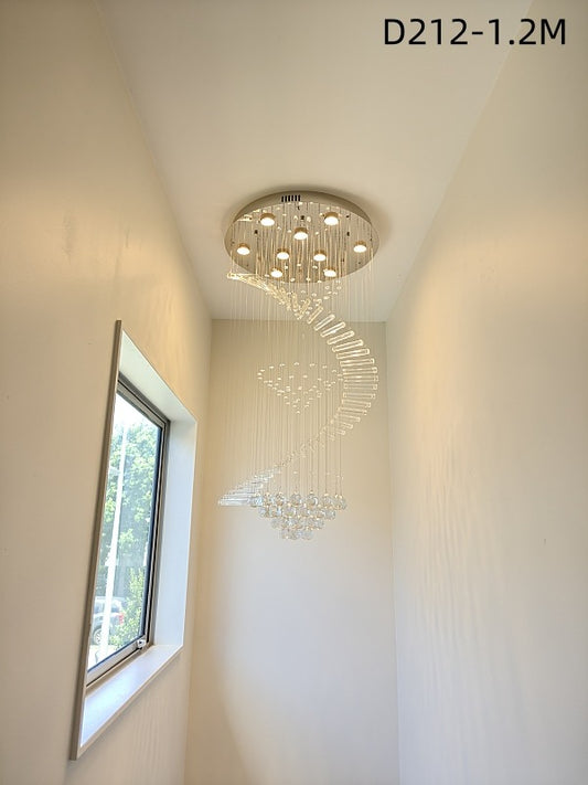Crystal Drop Light D212-1.2m/2m/2.2m，Three Sizes - Galaxy Lighting NZ