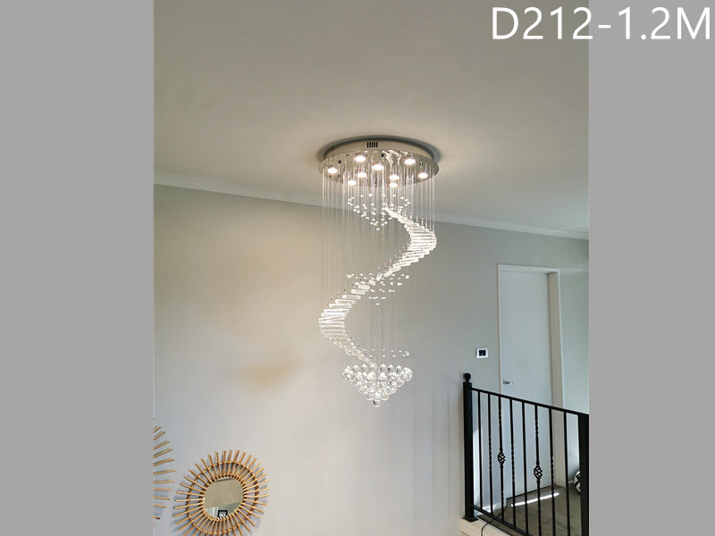 Crystal Drop Light D212-1.2m/2m/2.2m，Three Sizes - Galaxy Lighting NZ