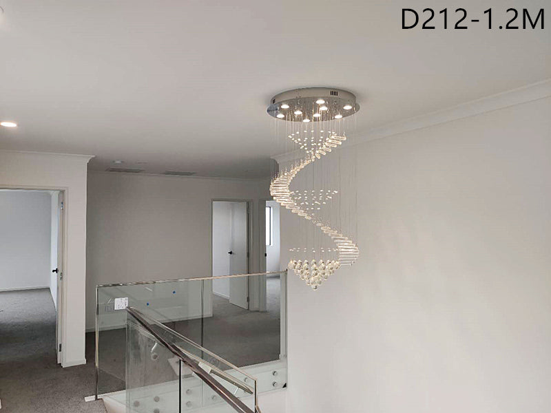 Crystal Drop Light D212-1.2m/2m/2.2m，Three Sizes - Galaxy Lighting NZ