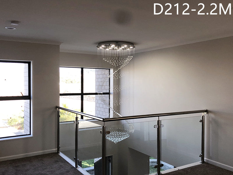 Crystal Drop Light D212-1.2m/2m/2.2m，Three Sizes - Galaxy Lighting NZ